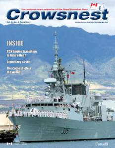 Crowsnest The national news magazine of the Royal Canadian Navy Vol. 8, No. 2 Fall[removed]INSIDE