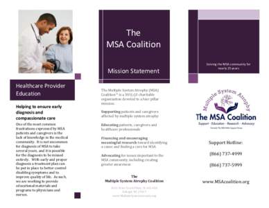 !  ! The! MSA!Coalition! !