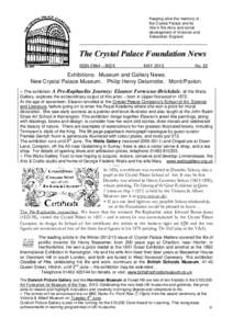 Keeping alive the memory of the Crystal Palace and its rôle in the story and social development of Victorian and Edwardian England