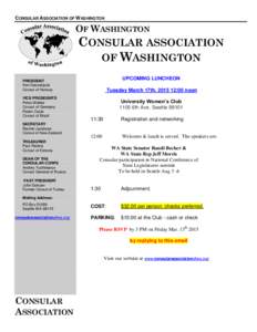 CONSULAR ASSOCIATION OF WASHINGTON  OF WASHINGTON CONSULAR ASSOCIATION OF WASHINGTON