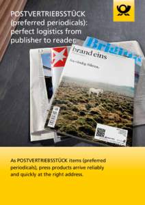 Information brochure on Postvertriebsstück (preferred periodicals)