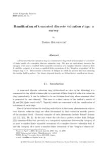 RIMS Kˆ okyˆ uroku Bessatsu B19 (2010), 35–43  Ramification of truncated discrete valuation rings: a