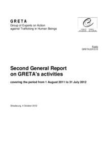 GRETA Group of Experts on Action against Trafficking in Human Beings Public GRETA[removed]
