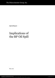 The Dilenschneider Group, Inc.  Special Report Implications of the BP Oil Spill