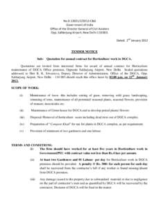 No.D[removed]C&G Government of India Office of the Director General of Civil Aviation Opp. Safdarjung Airport, New Delhi[removed]. …. Dated: 2nd January 2012
