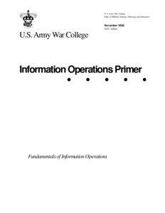 USAWC Information Operations Primer