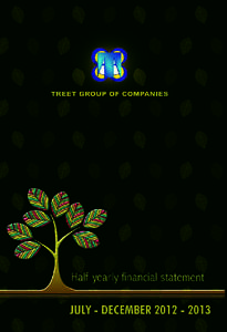 Contents  TREET GROUP OF COMPANIES CONSOLIDATED FINANCIAL STATEMENT Company Information
