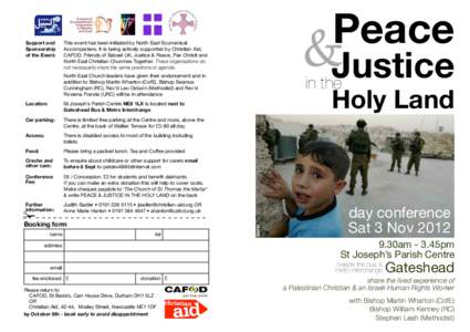 Support and Sponsorship of the Event: Peace