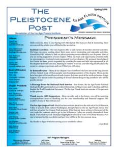 The Pleistocene Post Spring 2014
