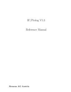 IF/Prolog V5.3 Reference Manual