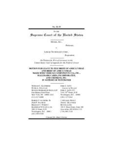 NoIN THE Supreme Court of the United States MICREL, INC.,
