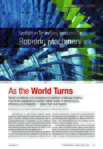 ROTATING MACHINERY: OVERVIEW  Spotlight on Engineering Simulation for Photo © iStockphoto.com/Michael Fernahl