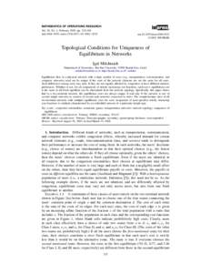 MATHEMATICS OF OPERATIONS RESEARCH Vol. 30, No. 1, February 2005, pp. 225–244 issn 0364-765X  eissn  05  3001  0225 informs