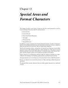 Chapter 13  Special Areas and