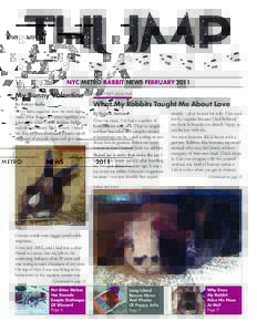 NYC METRO RABBIT NEWS FEBRUARYMy Bunny Valentine HEARTFELT LESSONS