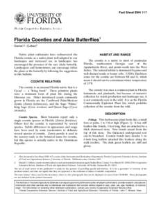 Fact Sheet ENH 117  Florida Coonties and Atala Butterflies1 Daniel F. Culbert2 Native plant enthusiasts have rediscovered the Florida coontie as a native plant well-adapted to our