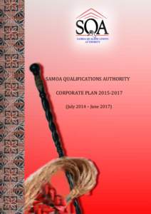 SAMOA QUALIFICATIONS AUTHORITY CORPORATE PLANJuly 2014 – June 2017) DISCLAIMER
