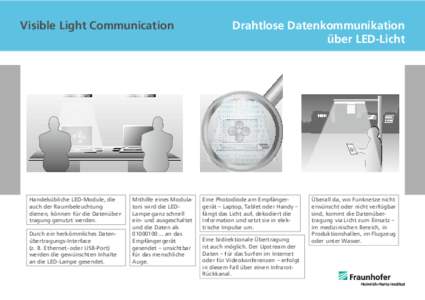 Visible Light Communication  Drahtlose Datenkommunikation über LED-Licht  101010101010101010101010
