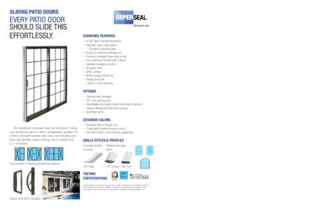 SLIDING PATIO DOORS  ARCHITECTURAL SHAPES EVERY PATIO DOOR SHOULD SLIDE THIS