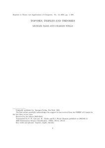 Reprints in Theory and Applications of Categories, No. 12, 2005, pp. 1–288.  TOPOSES, TRIPLES AND THEORIES