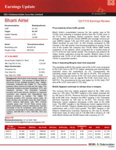 Microsoft Word - Q3Earnings Update-Bharti Airtel.doc