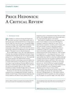 Price Hedonics: A Critical Review