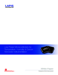 Low Power Microcontrollers for Temperature, Humidity & Carbon Monoxide Instrumentation White Paper ROHM MarketingUSA