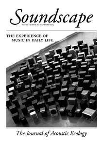 Soundscape volume 5 number 1i | fall/winter 2004 the experience of music in daily life