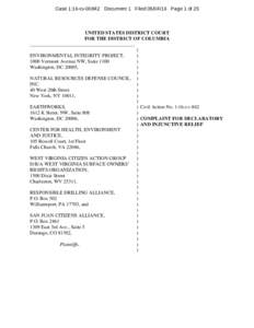 Case 1:16-cvDocument 1 FiledPage 1 of 25  UNITED STATES DISTRICT COURT FOR THE DISTRICT OF COLUMBIA __________________________________________ )
