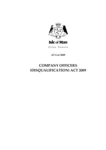 Company Officers (Disqualification) Act 2009