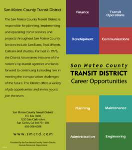 Finance  Transit Operations  Development