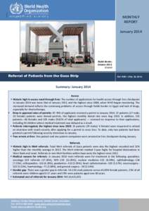 MONTHLY REPORT January 2014 Rafah Border, October 2013.