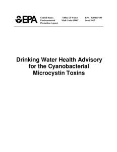 Drinking Water Health Advisory for the Cyanobacterial Microcystin Toxins