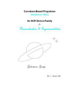 Curvature-Based Propulsion Geodesic-Fall An SCR Device-Family
