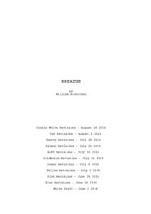 BREATHE by William Nicholson Double White Revisions - AugustTan Revisions - August