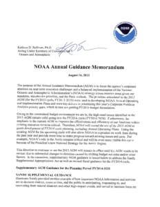 Dr. Jane Lubchenco Under Secretary of Commerce for Oceans and Atmosphere IMPLEMENTING THE NOAA NEXT GENERATION STRATEGIC PLAN: