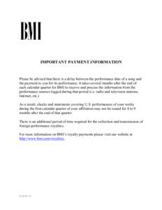 BMI Publisher Affiliation Kit