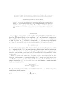 ADJOINT LIFTS AND MODULAR ENDOMORPHISM ALGEBRAS DEBARGHA BANERJEE AND EKNATH GHATE Abstract. We prove that the ramification of the endomorphism algebra of the Grothendieck motive attached to a non-CM cuspform of weight t