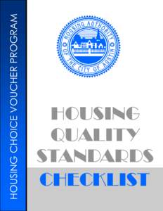 HOUSING CHOICE VOUCHER PROGRAM  HOUSING QUALITY STANDARDS CHECKLIST