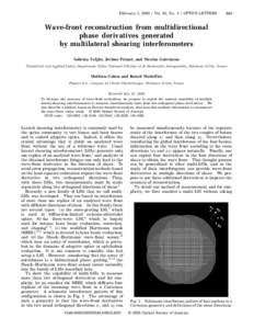 Wave-front reconstruction from multidirectional
phase derivatives generated
by multilateral shearing interferometers