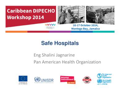Safe Hospitals Eng Shalini Jagnarine Pan American Health Organization Caribbean DIPECHO Workshop[removed]October 2014, Montego Bay, Jamaica