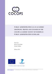 PUBLIC ADMINISTRATION AS AN ACADEMIC DISCIPLINE: TRENDS AND CHANGES IN THE COCOPS ACADEMIC SURVEY OF EUROPEAN PUBLIC ADMINISTRATION SCHOLARS  Dion Curry