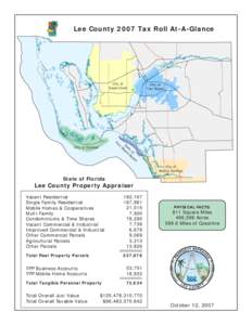 Lee County 2007 Tax Roll At-A-Glance  T City of Cape Coral