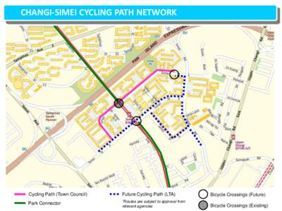 CHANGI-SIMEI CYCLING PATH NETWORK  Cycling Path (Town Council) Future Cycling Path (LTA)