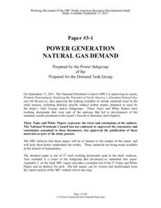 3-1 Power Generation Gas Demand Paper
