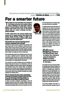 Discussing smart grid developments, the project co-ordinator of the GRID+ project, Michele de Nigris, speaks to PEN For a smarter future  T