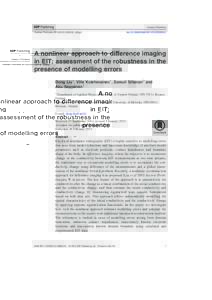 A nonlinear approach to difference imaging in EIT; assessment of the robustness in the presence of modelling errors