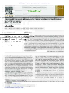 Telemedicine and Advances in Urban and Rural Healthcare Delivery in Africa
