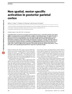 articles  © 2002 Nature Publishing Group http://neurosci.nature.com Non-spatial, motor-specific activation in posterior parietal