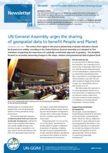 UN-GGIM – Global Geodetic Reference Frame Working Group  Newsletter April
